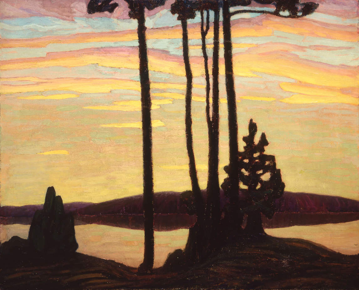 Sunset, Kempenfelt Bay, 1921, by Lawren Harris