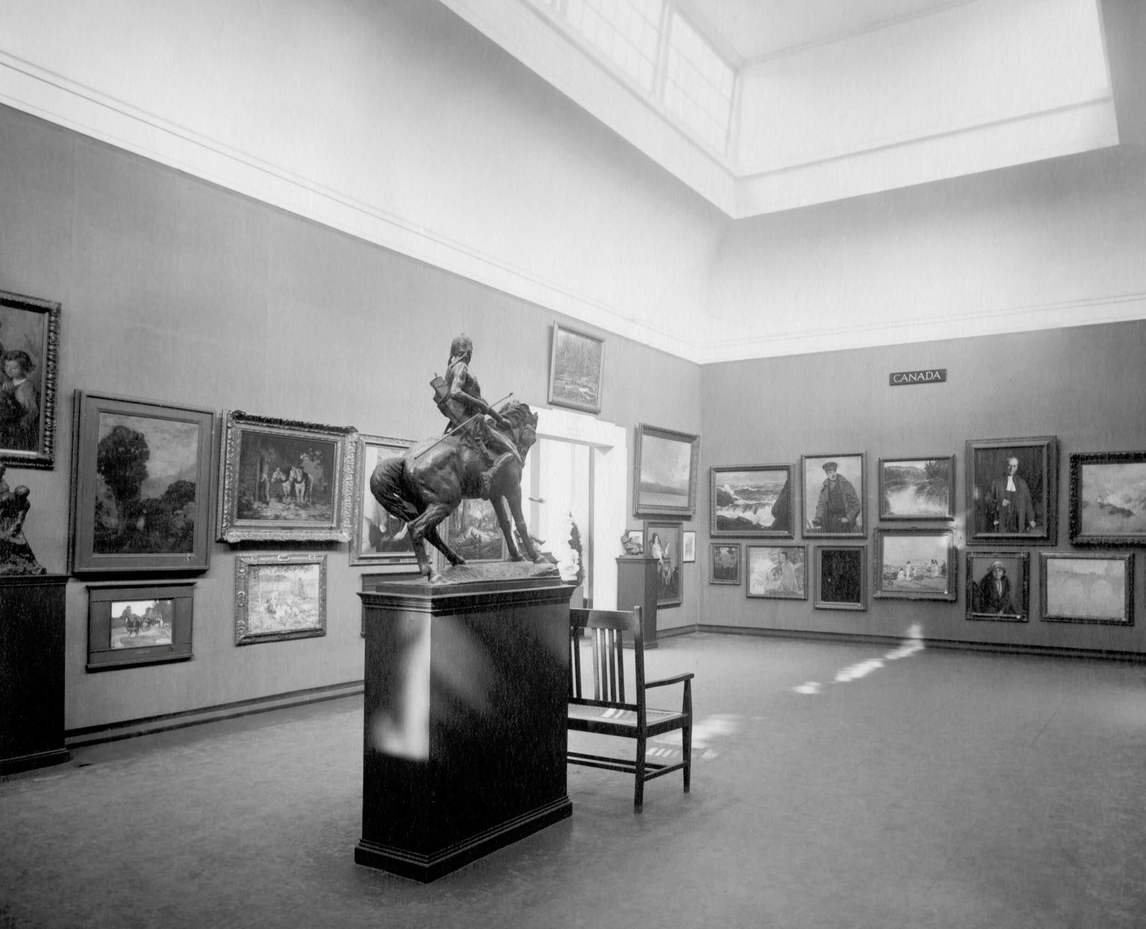 The Canadian art section at the British Empire Exhibition, Wembley Park, London, England, 1924