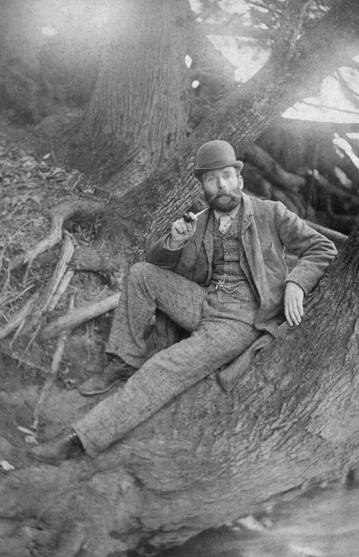 Homer Watson allongé à l’extérieur, v.1880