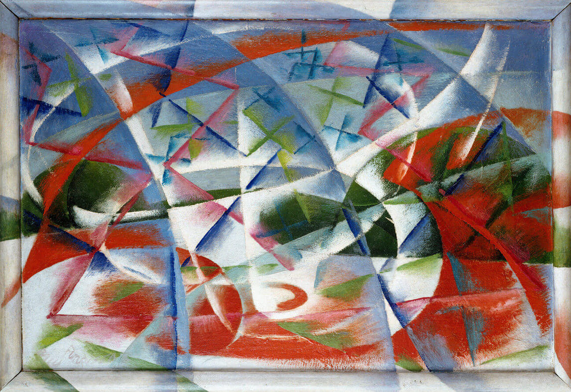 Giacomo Balla, Abstract Speed + Sound (Vitesse abstraite + Bruit), 1913-1914