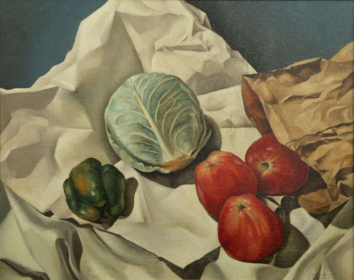 Art Canada Institute, Bertram Brooker, Cabbage and Pepper, c.1937