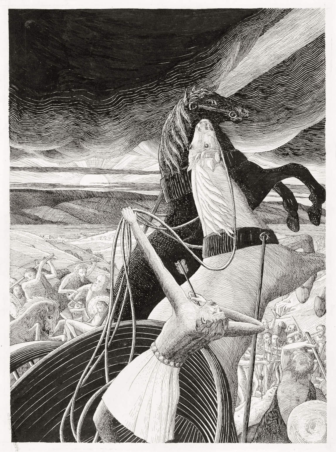 Bertram Brooker, Ahab’s Death [Elijah Series] (La mort d’Achab [Série Élie]), 1929