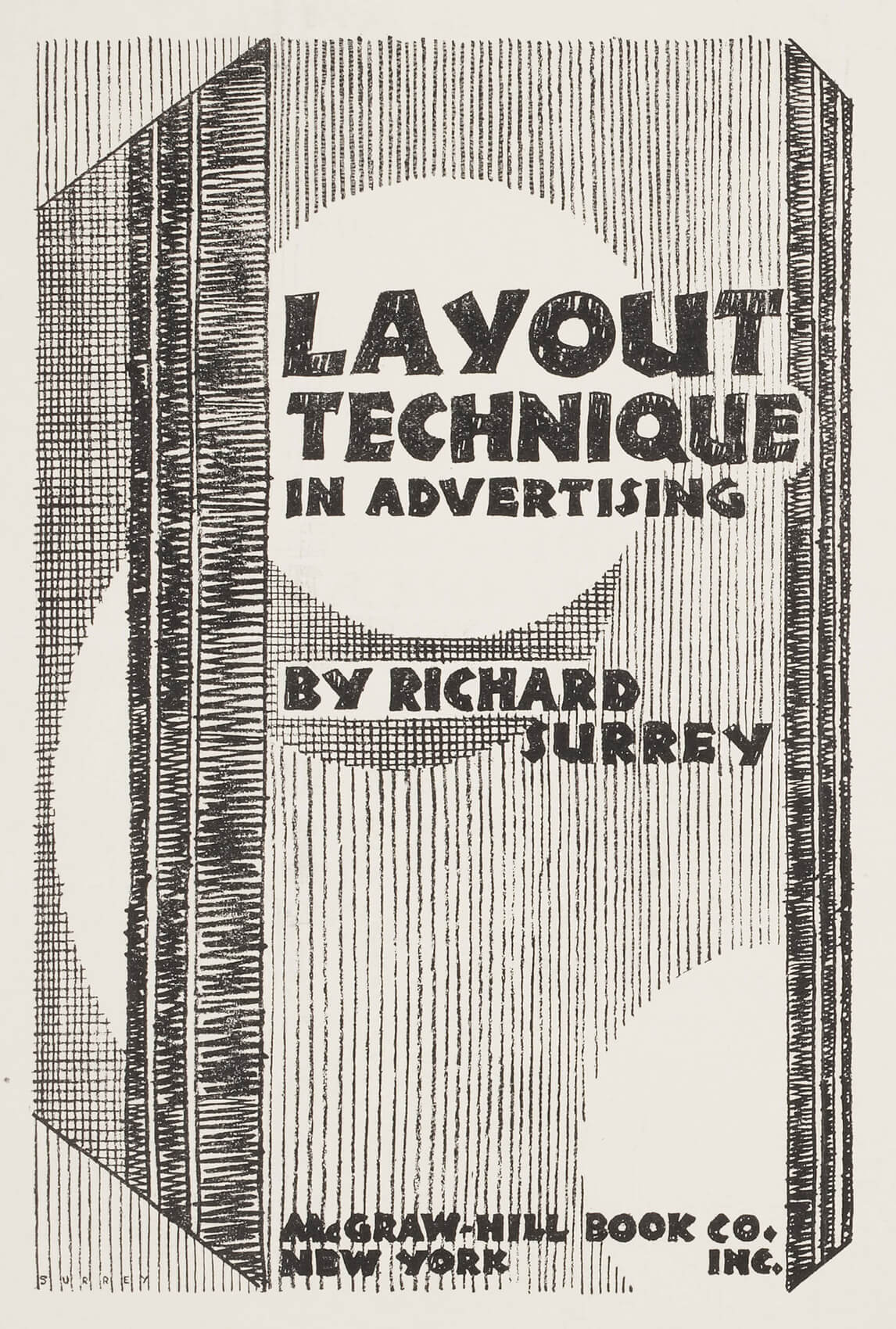 Art Canada Institute, Bertram Brooker, Cover design for Layout Technique in Advertising, 1929