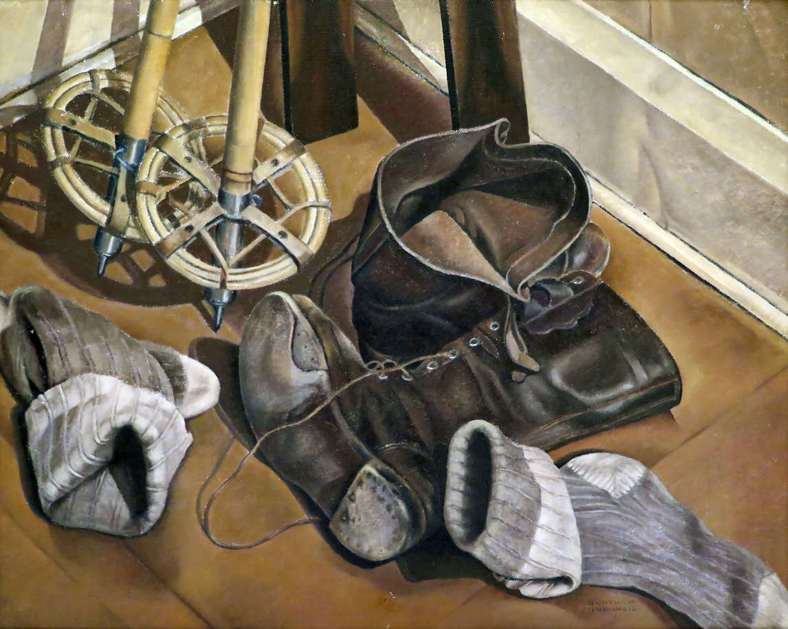 Art Canada Institute, Bertram Brooker, Ski Poles (Ski Boots), 1936
