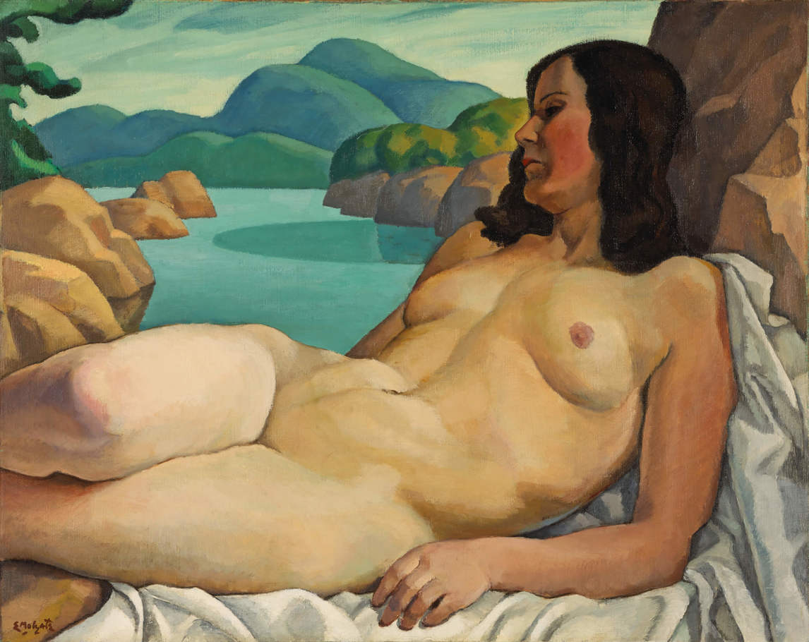 Art Canada Institute, Edwin Holgate, Nude in a Landscape, c.1930