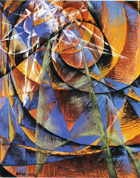 Giacomo Balla, Mercure passant devant le soleil, 1914