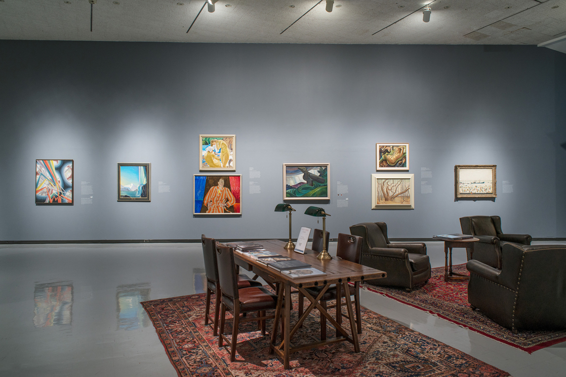Art Canada Institute, Installation view of the exhibition 100 Masters: Only in Canada at the Winnipeg Art Gallery, 2013