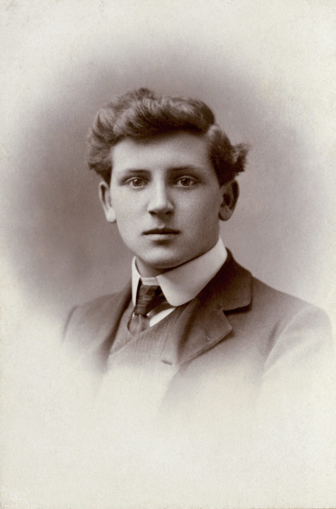 Photograph of Bertram Brooker taken in England just prior to his family’s departure for Canada in 1905