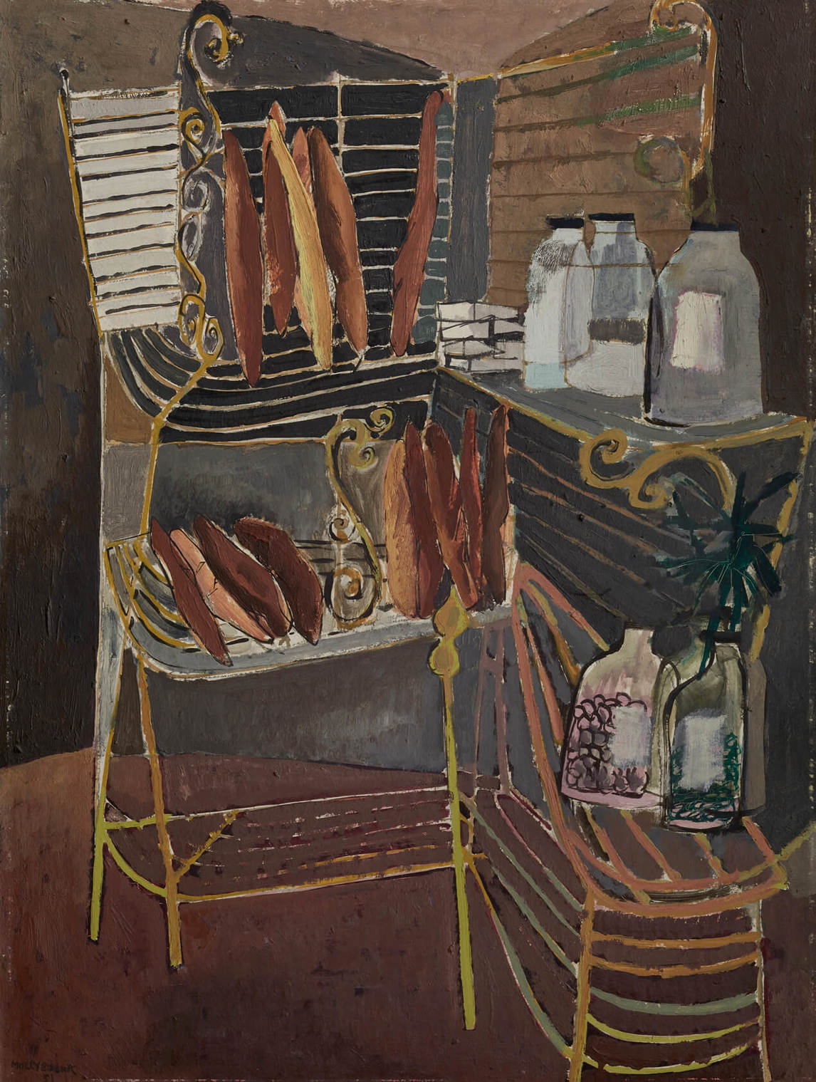 Molly Lamb Bobak, Une boulangerie, Saint-Léonard, 1951