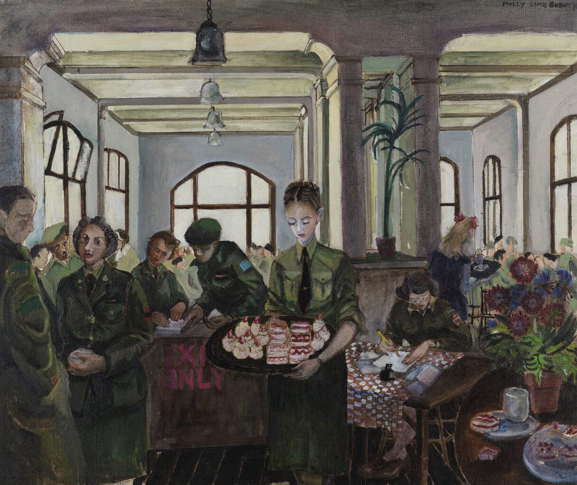 Molly Lamb Bobak, Cantine, Nimègue, Hollande, 1945