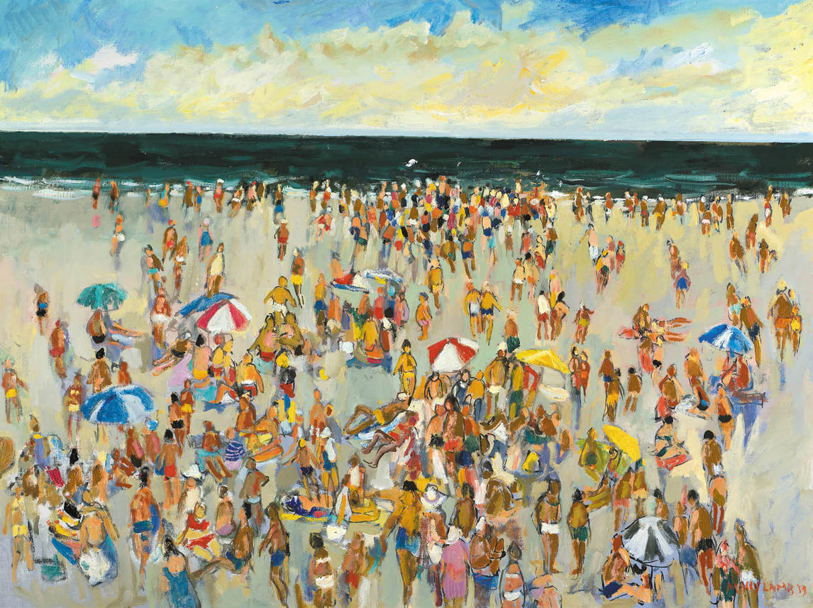 Molly Lamb Bobak, Sur la plage, 1983