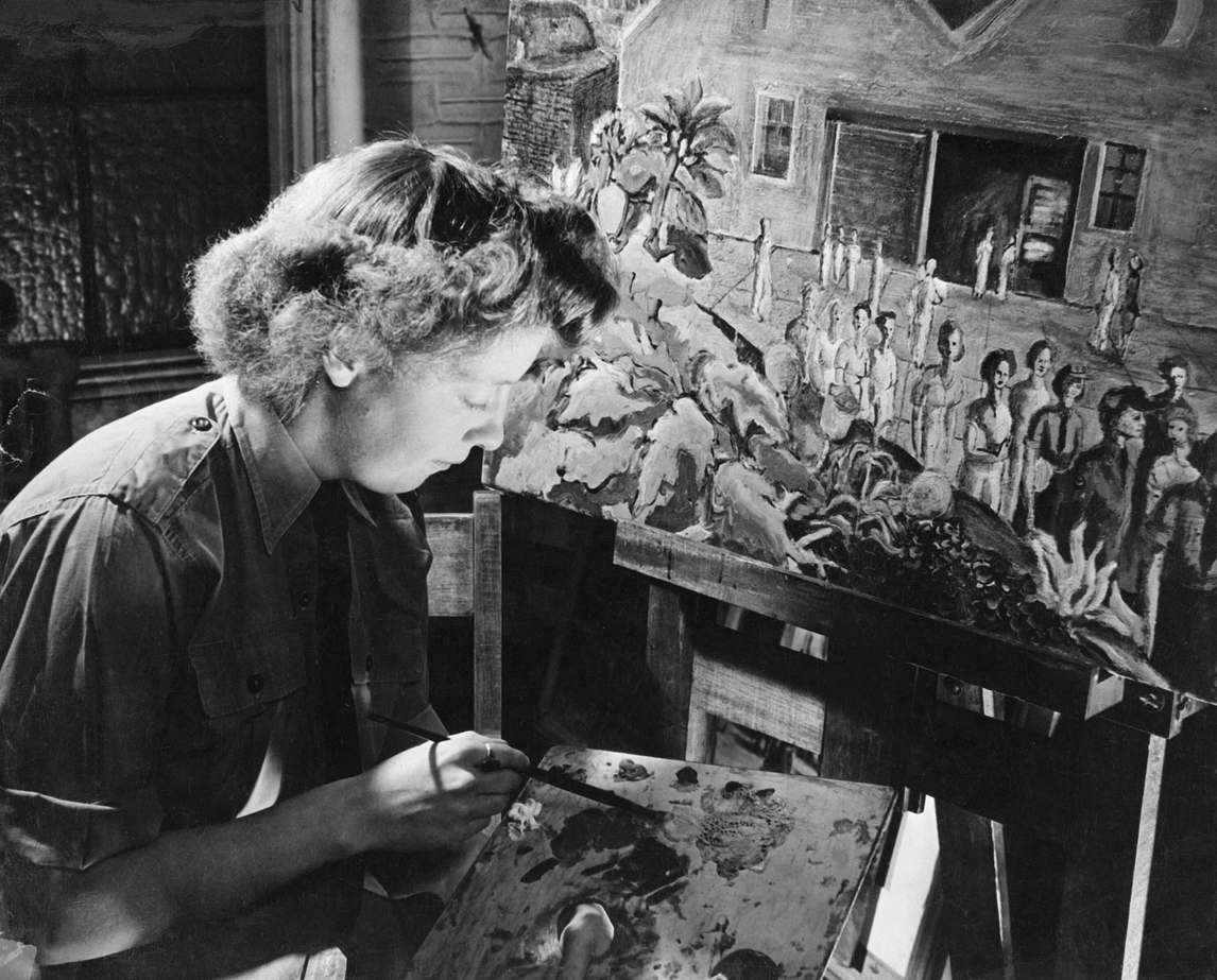 Molly Lamb in her studio