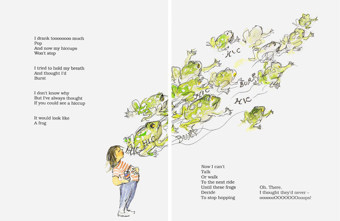 Molly Lamb Bobak, illustration pour « Frog Burping »