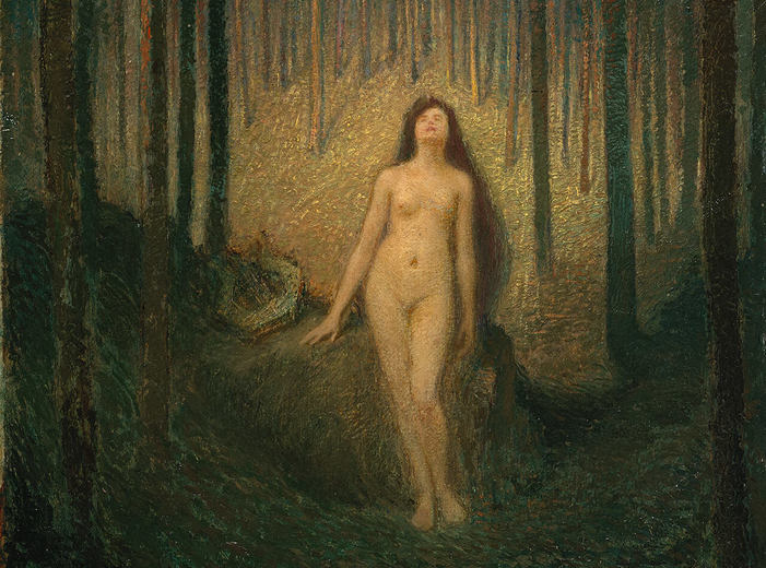 Ozias Leduc, Erato (Muse in the Forest) (Érato [Muse dans la forêt]), c.1906