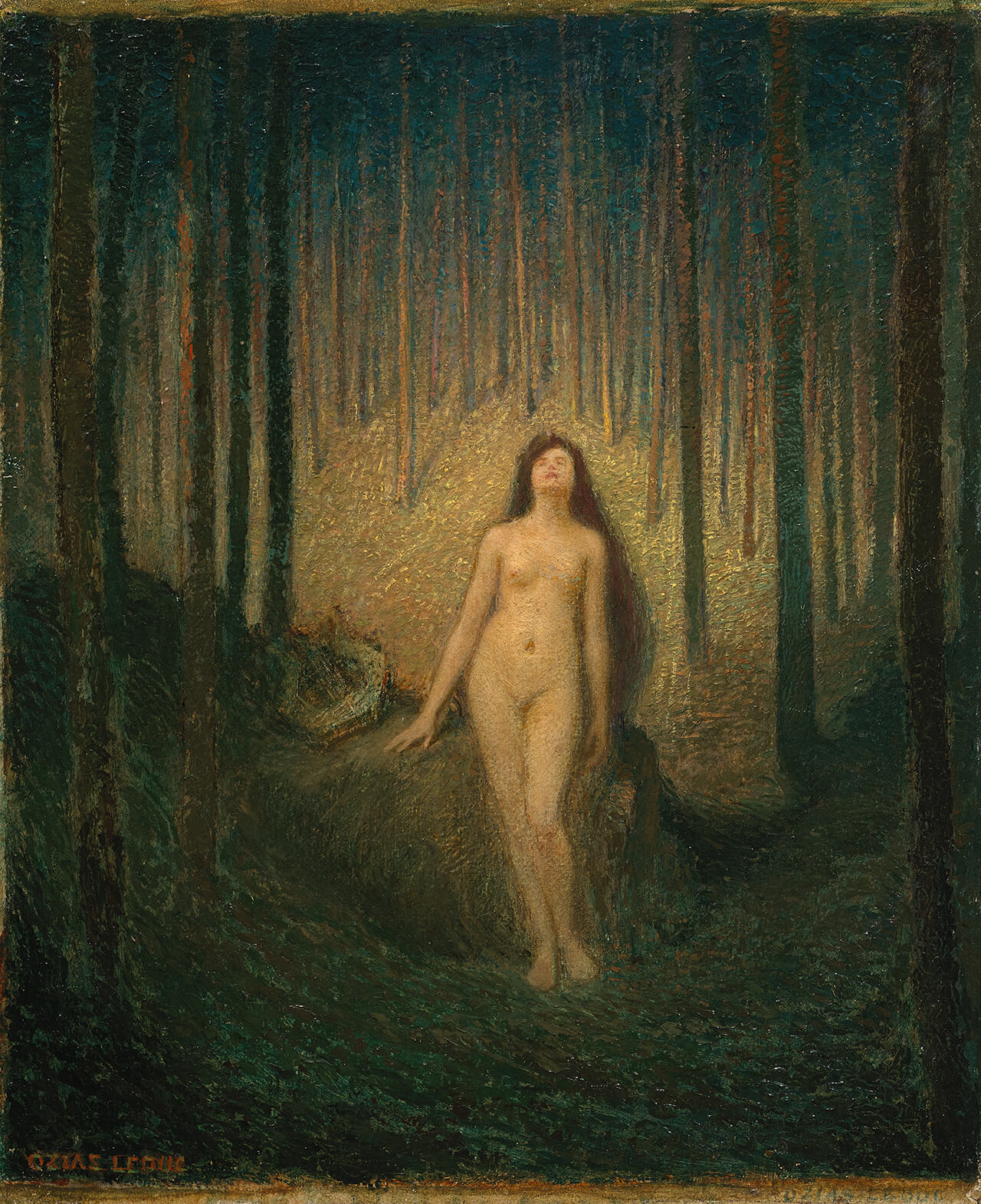 Ozias Leduc, Erato (Muse in the Forest) (Érato [Muse dans la forêt]), c.1906
