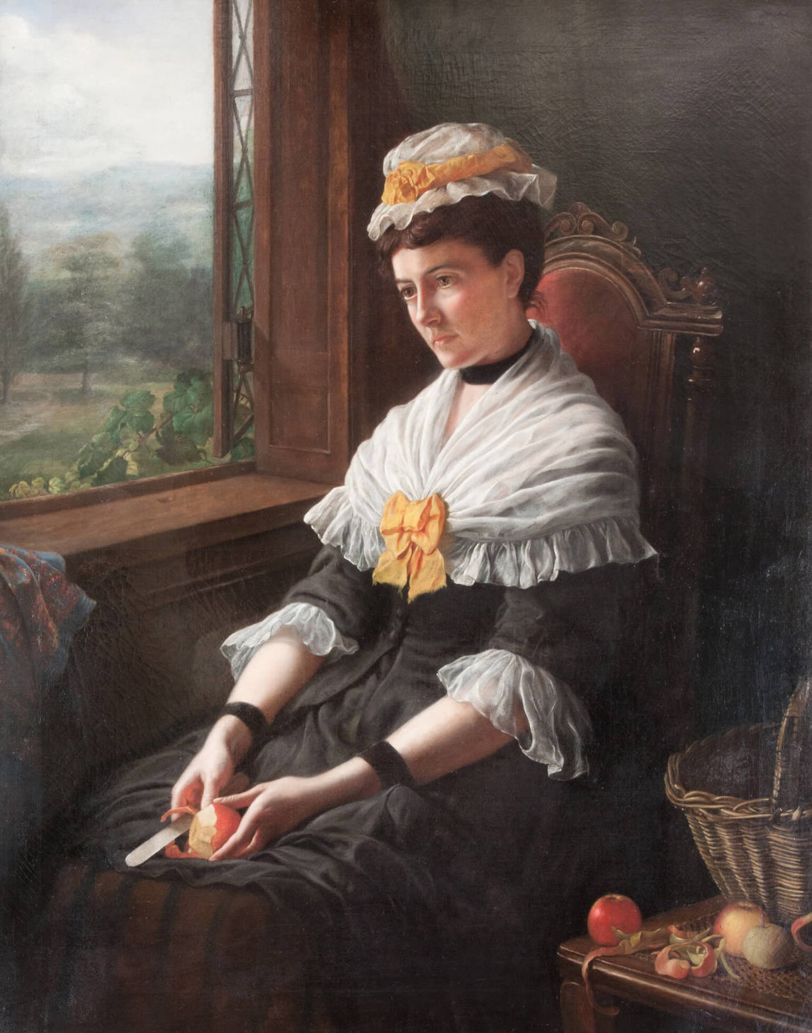 Charlotte Schreiber, Olivia Paring Apples (Olivia épluchant des pommes), s.d.