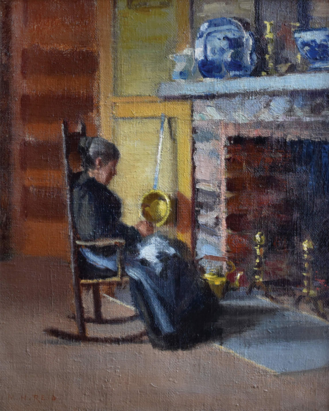 Mary Hiester Reid, By the Fireside (Au coin du feu), s.d. 