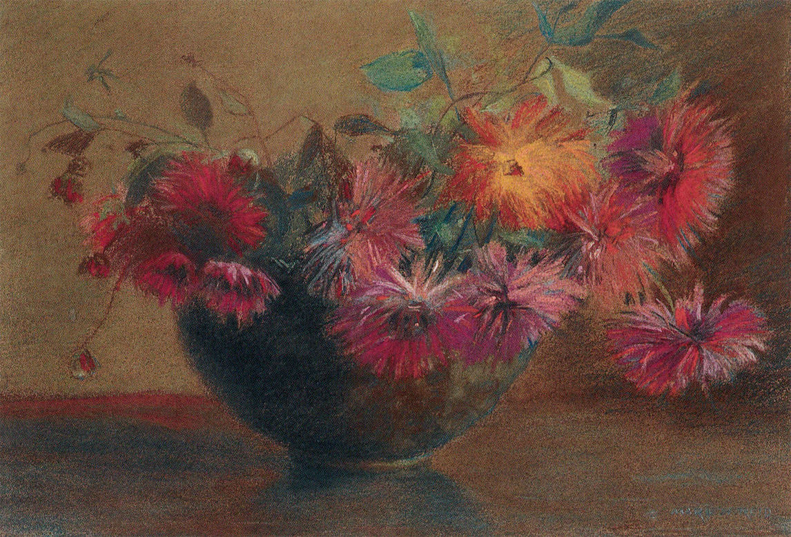 Mary Hiester Reid, Cactus Dahlias, c.1919