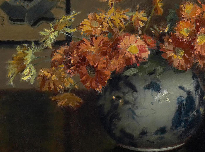 Chrysanthemums: A Japanese Arrangement