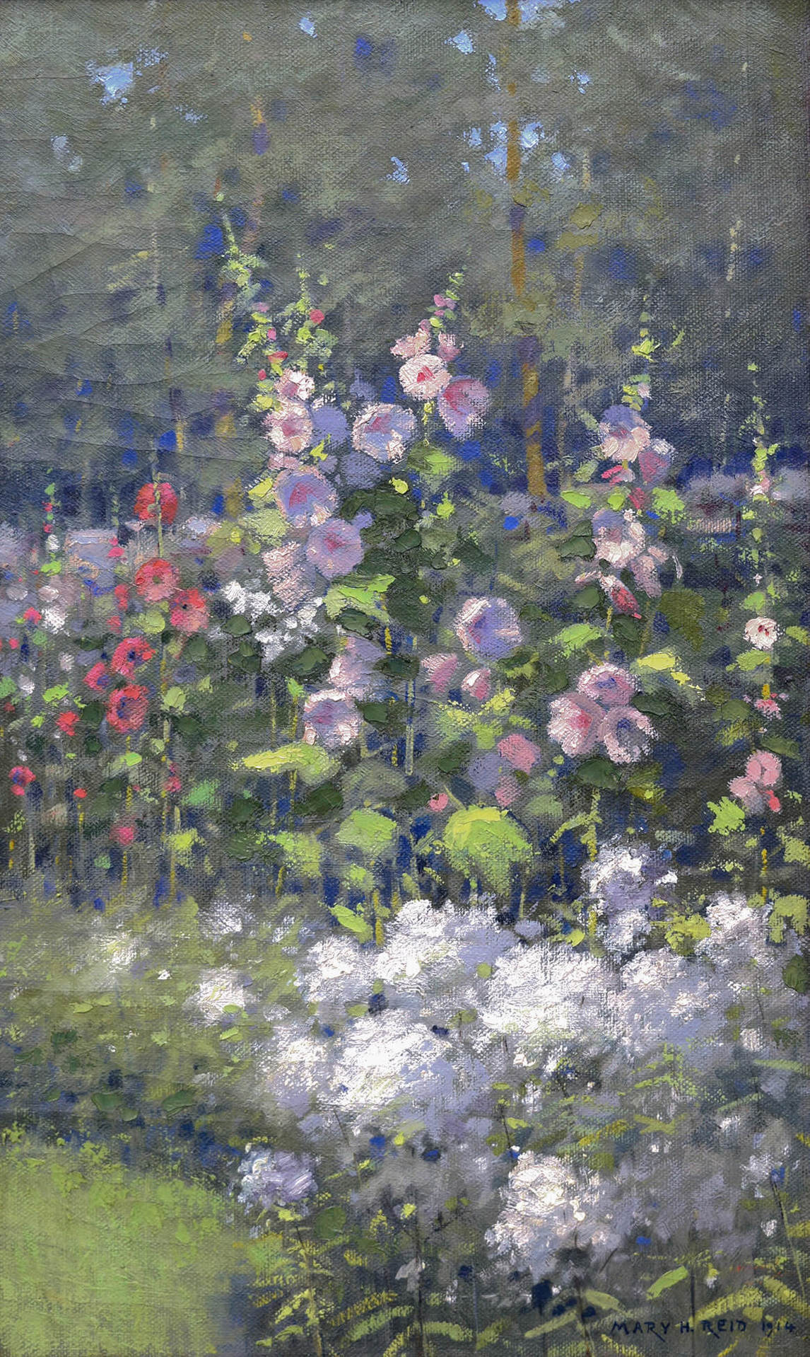 Mary Hiester Reid, Hollyhocks, 1914