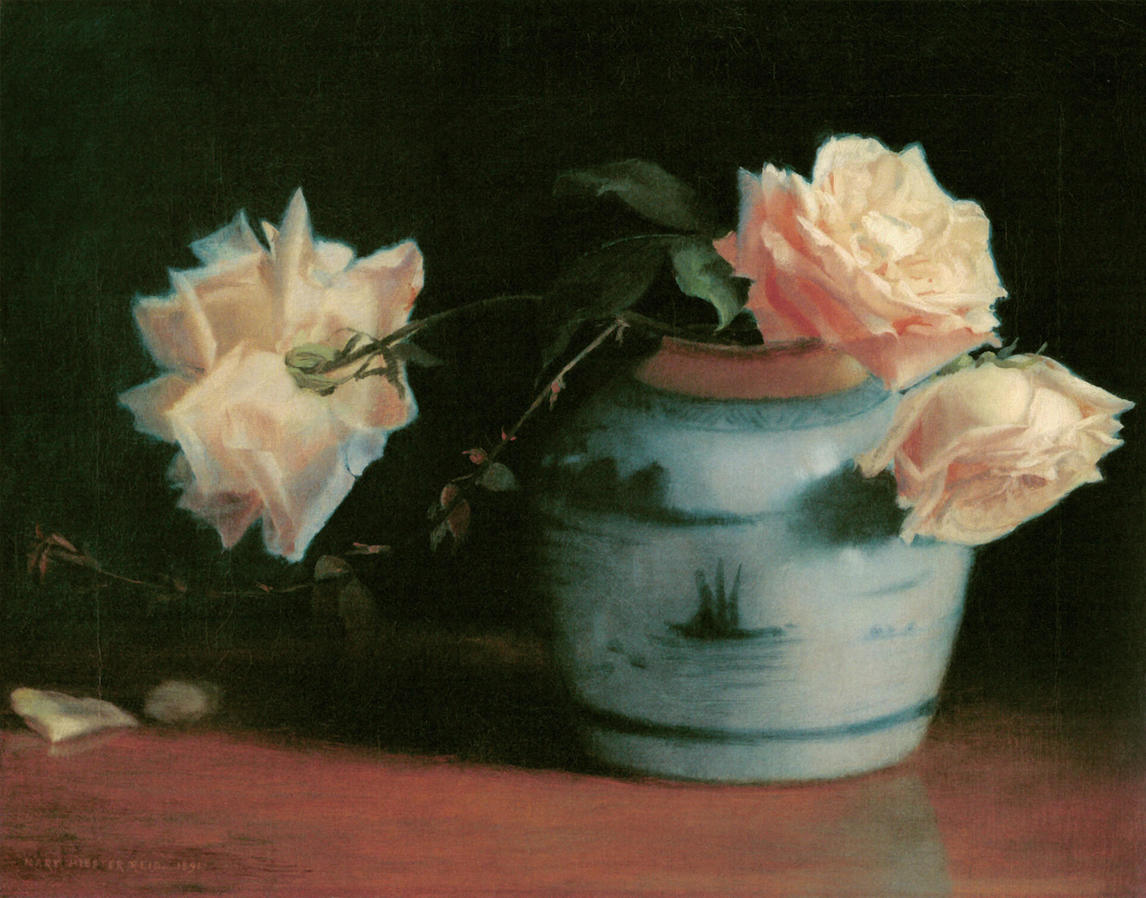 Mary Hiester Reid, Roses in a Vase (Roses dans un vase), 1891