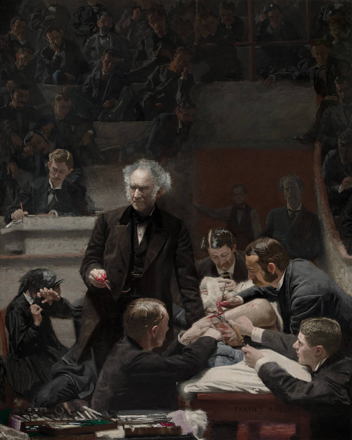 Thomas Eakins, Portrait of Dr. Samuel D. Gross [The Gross Clinic] (Portrait du Dr Samuel D. Gross [La clinique de Gross]), 1875