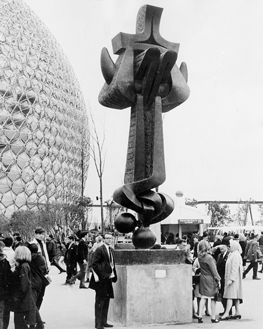 Sorel Etrog with Moses, 1963–65, at Expo 67