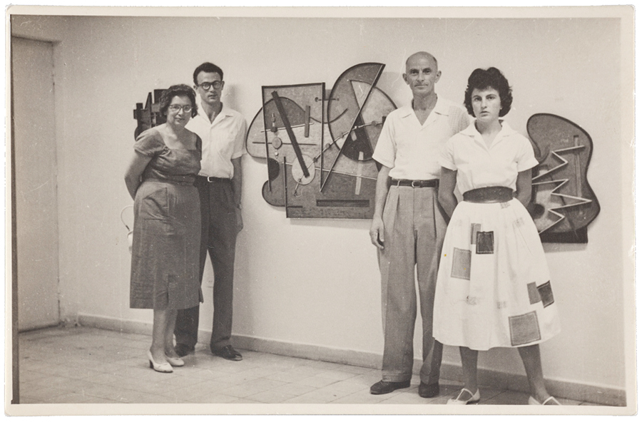 Sorel Etrog’s first solo exhibition at ZOA House, Tel Aviv, Israel, 1958