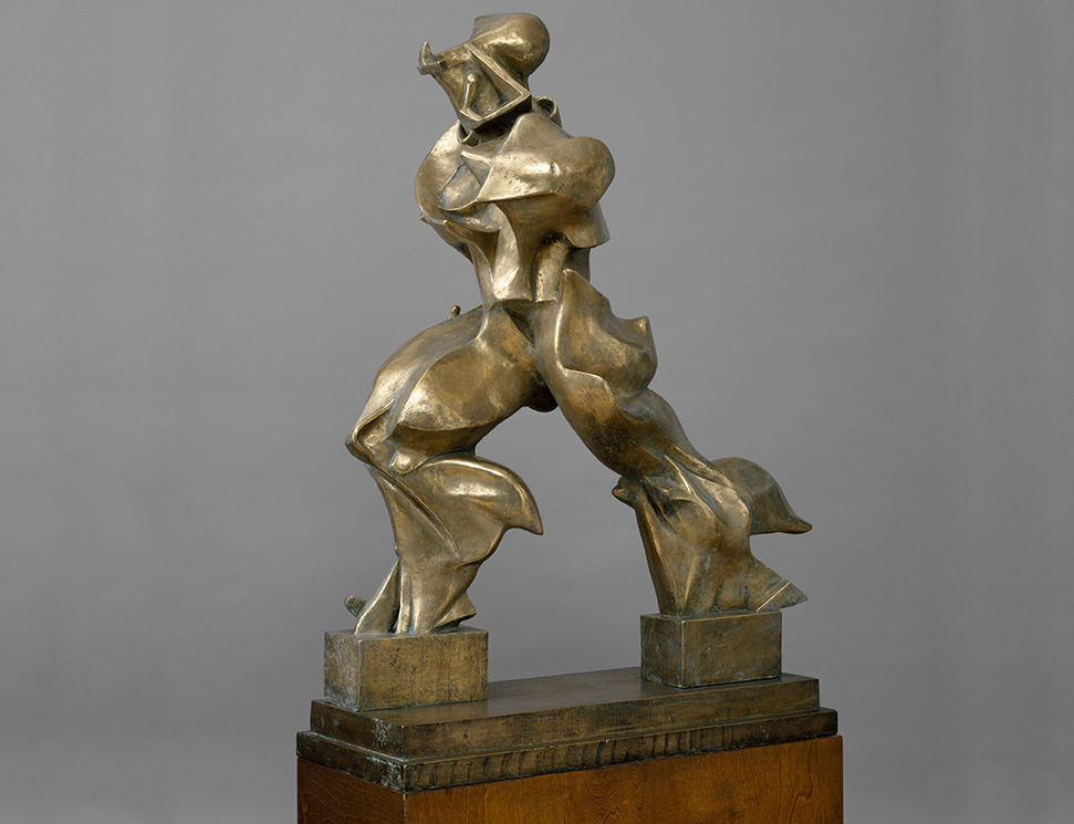 Forme uniche della continuità nello spazio (L’Homme en mouvement), 1913,