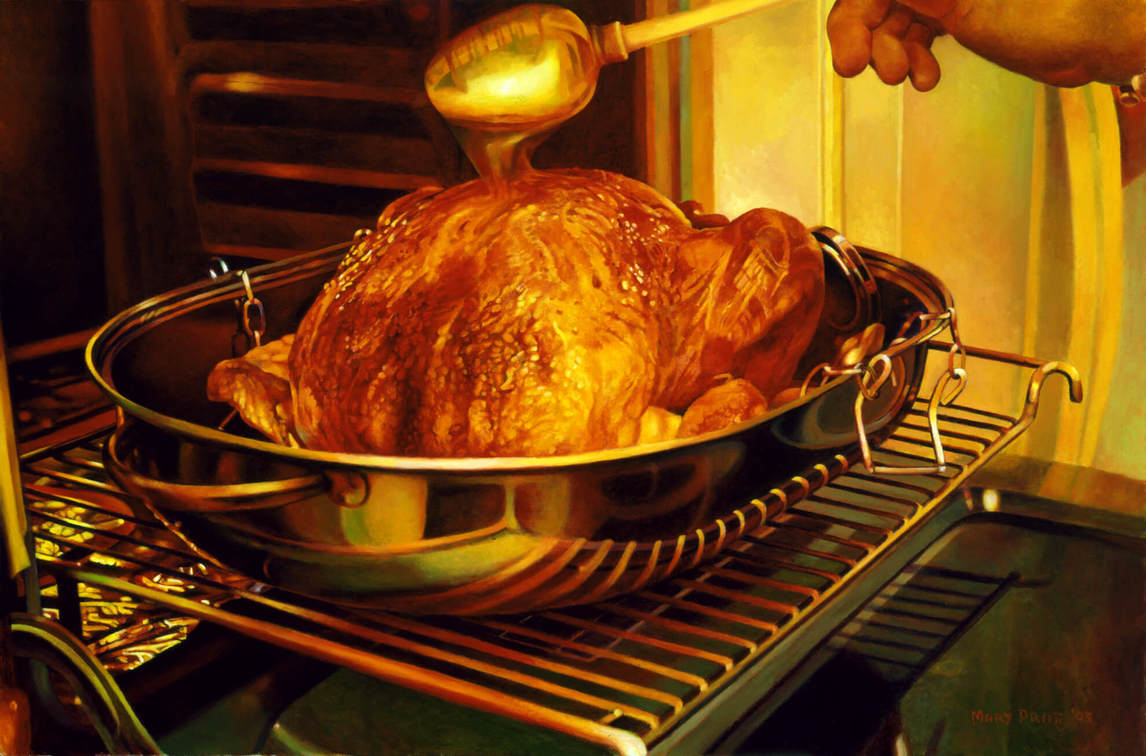 Mary Pratt, Basting the Turkey, 2003