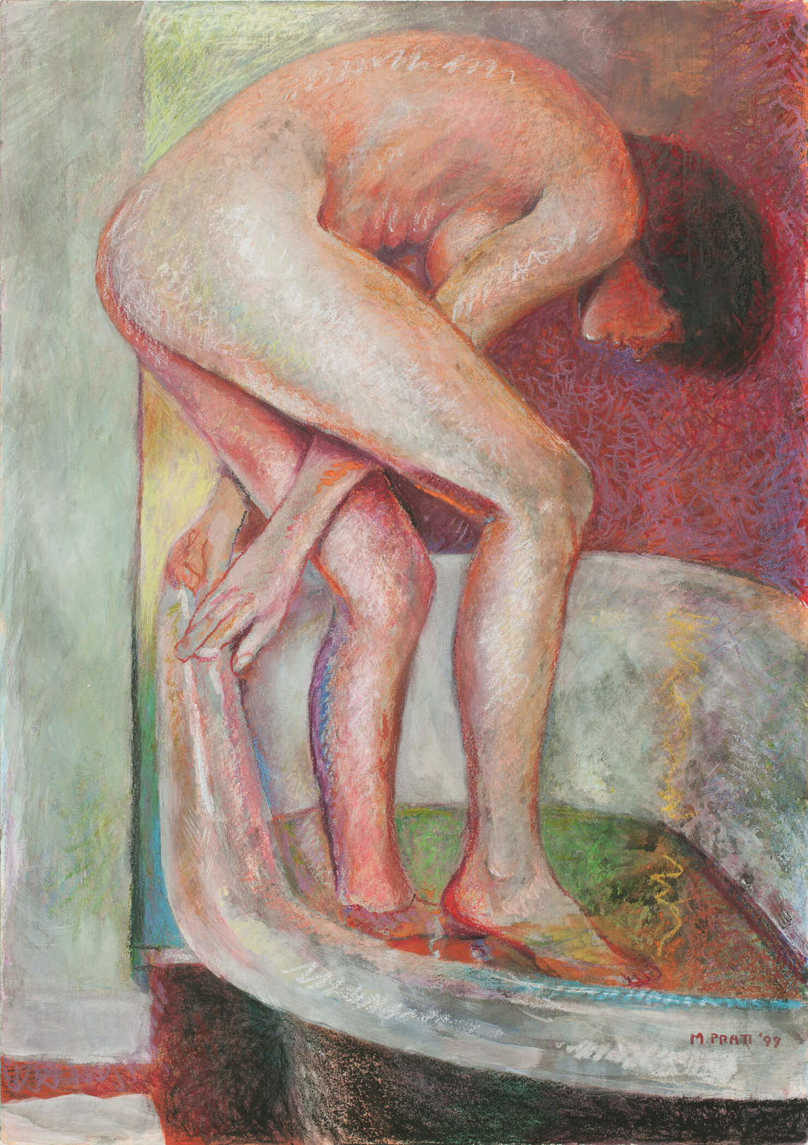 Mary Pratt, Donna Stepping into a Tub (Donna entrant dans une baignoire), 1999