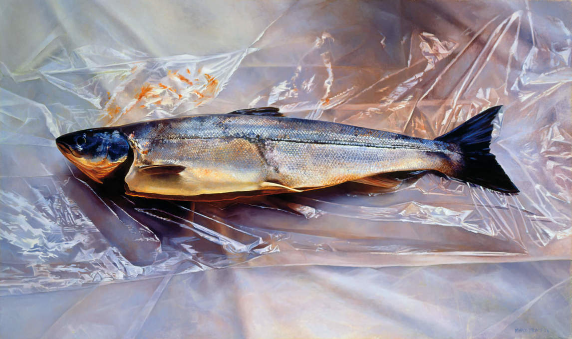 Mary Pratt, Salmon on Saran, 1974