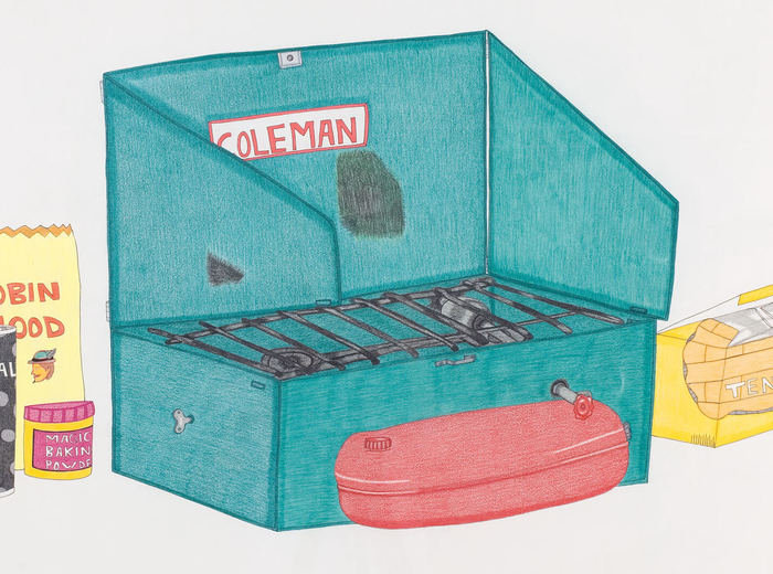 Coleman Stove with Robin Hood Flour and Tenderflake, 2003–4