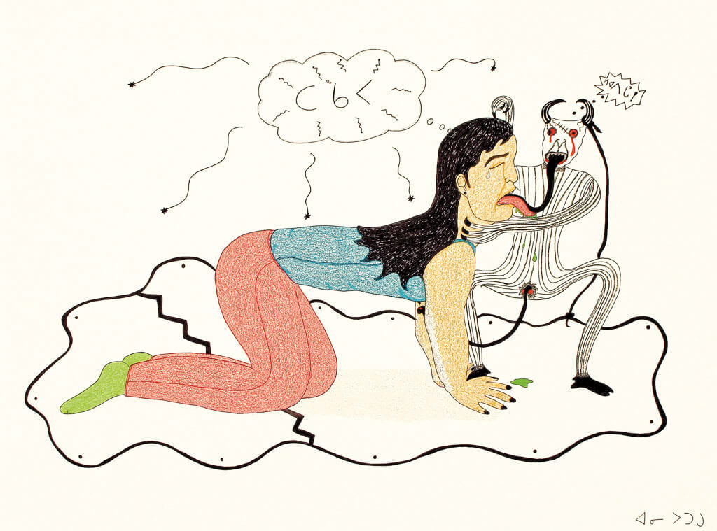 Annie Pootoogook, Composition [Evil Spirit] (Composition [Esprit maléfique]), 2003-2004