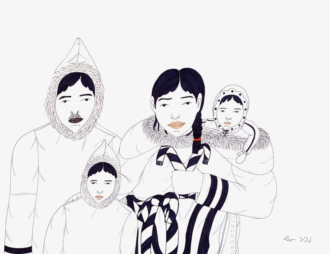 Annie Pootoogook, Composition [Portrait de famille] (Composition [Portrait de famille]), 2005-2006