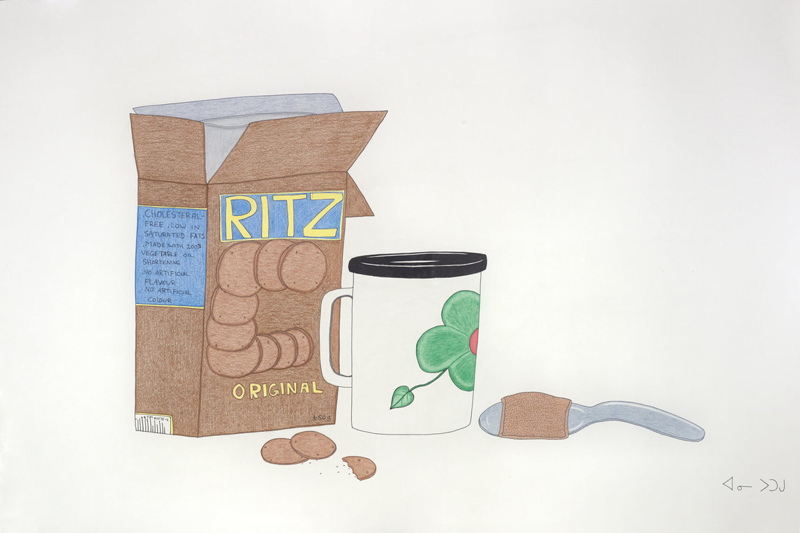 Annie Pootoogook, Ritz Crackers (Biscuits Ritz), 2004