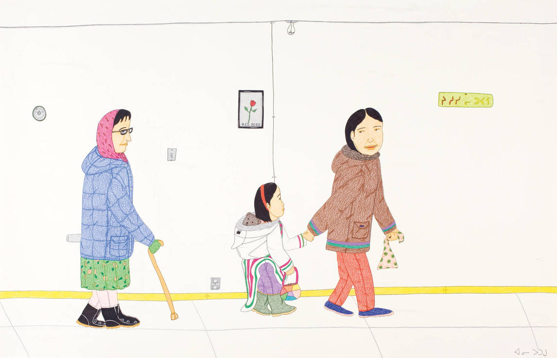 Annie Pootoogook, 3 Generations (3 générations), 2005