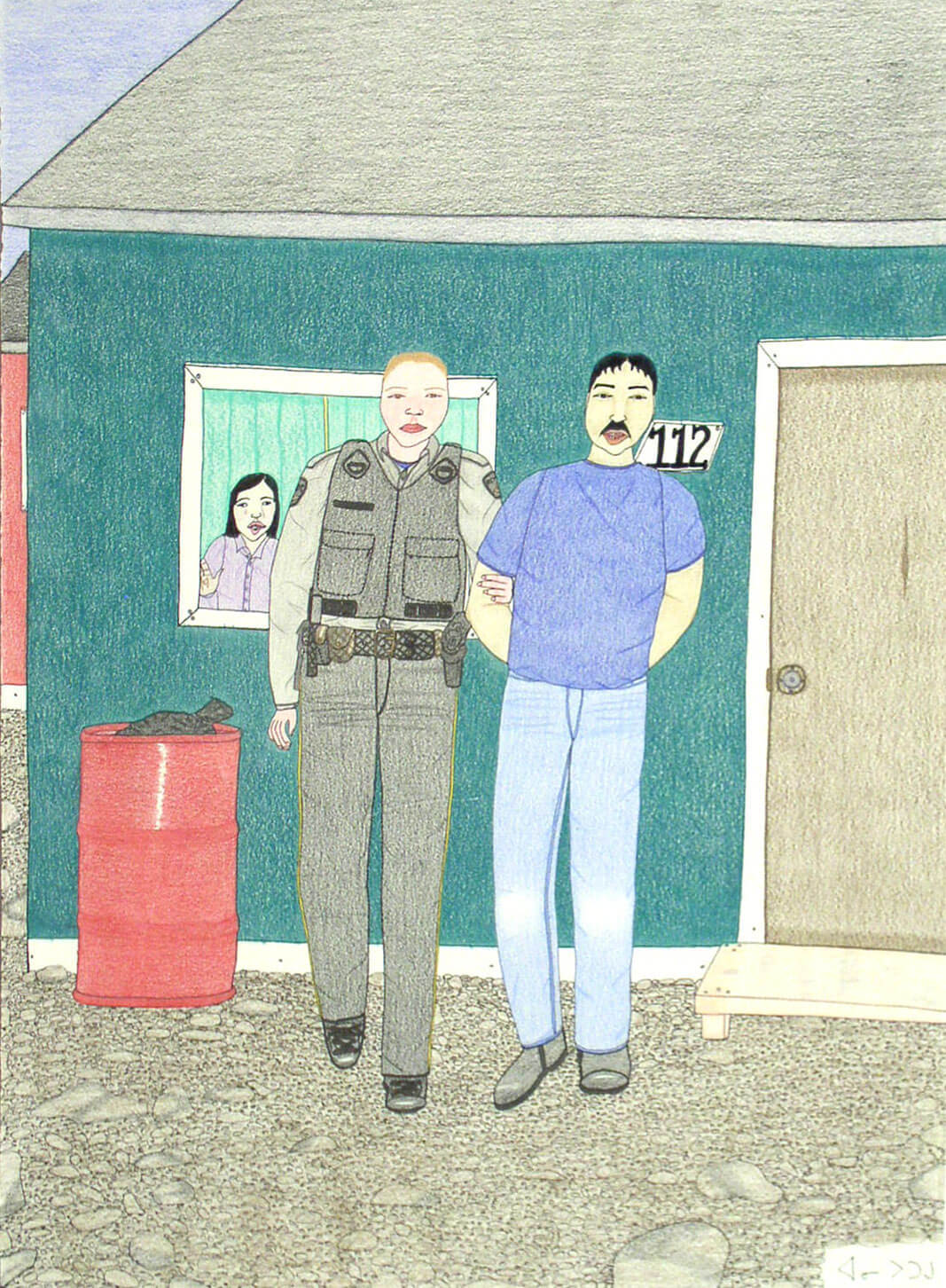 Annie Pootoogook, Under Arrest, 2003 