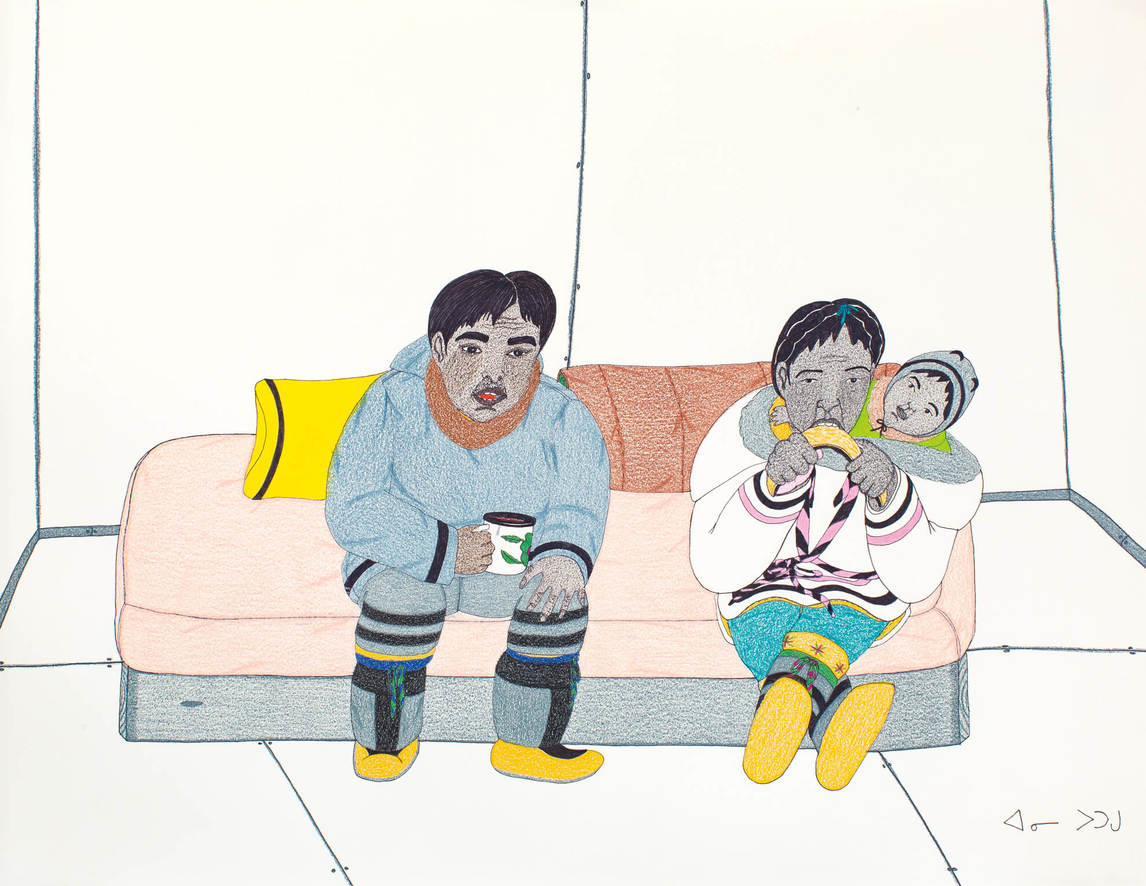 Annie Pootoogook, Untitled (Softening Skin) (Sans titre [Assouplir la peau]), 2006