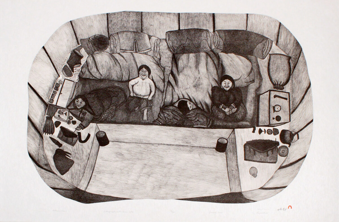 Interior View, 2000, by Napachie Pootoogook 