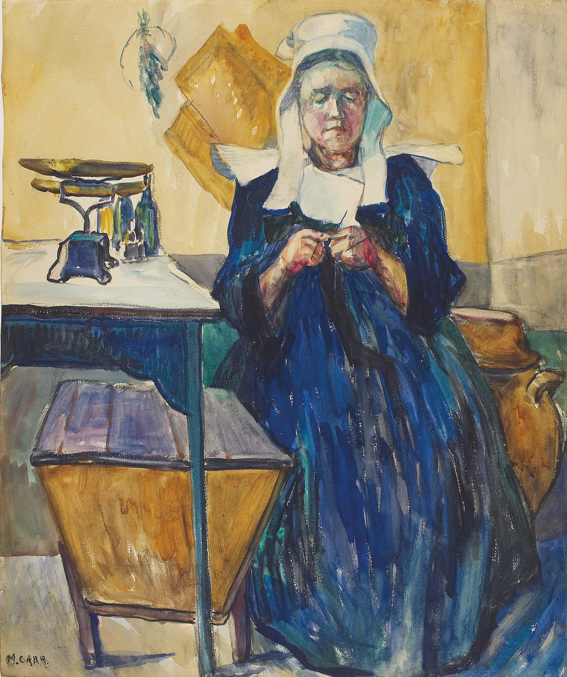 Art Canada Institute, Emily Carr, French Knitter (La Bretonne), 1911
