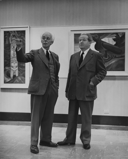 Art Canada Institute, Emily Carr, Lawren Harris and Ira Dilworth at the Vancouver Art Gallery, 1951