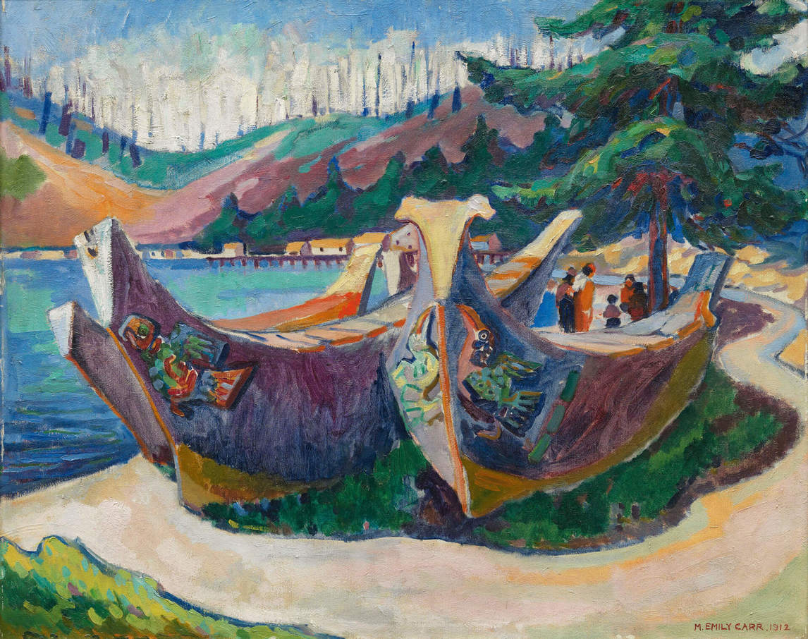 Art Canada Institute, Emily Carr, War Canoes, Alert Bay, 1912