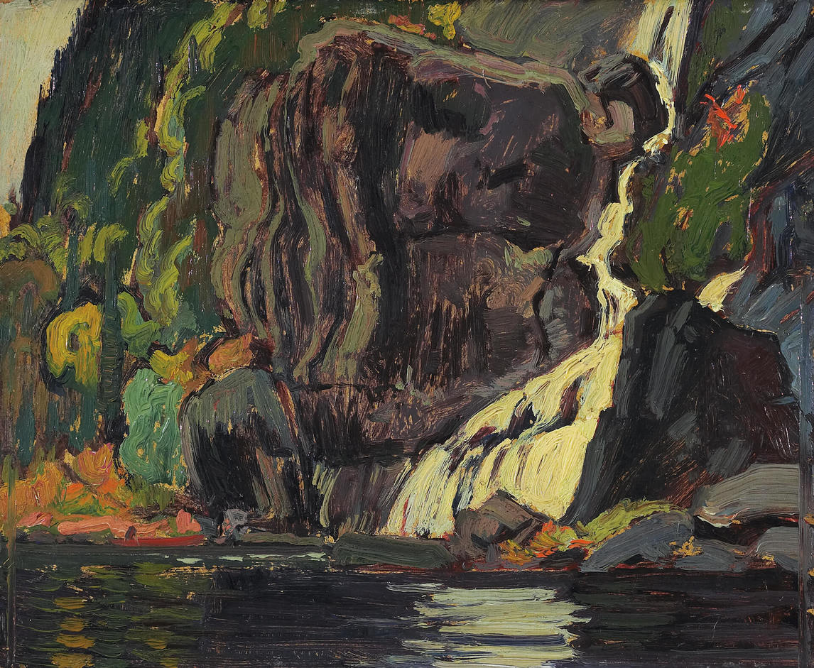 Art Canada Institute, J.E.H. MacDonald, Waterfall, Agawa River, Algoma, 1933
