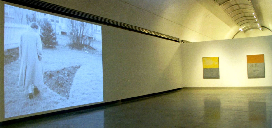 Art Canada Institute, Jack Chambers, Installation view of Jack Chambers: The light from the darkness, silver paintings and film work at Museum London