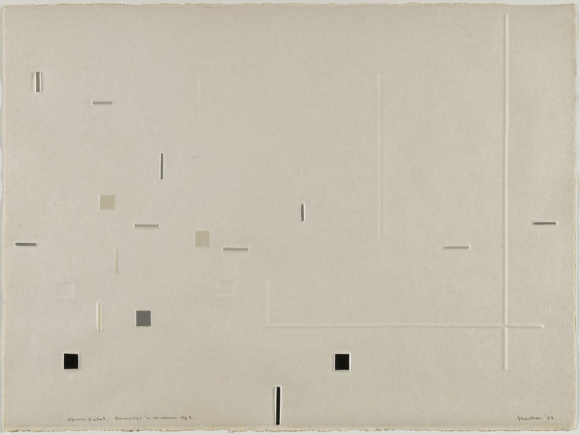 Art Canada Institute, Yves Gaucher, In Homage to Webern No. 1 (En hommage à Webern no. 1), 1963