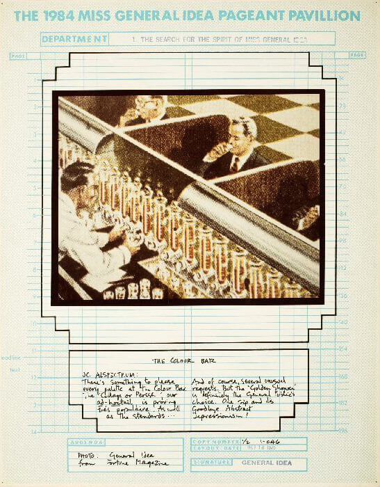 Art Canada Institute, General Idea, The Colour Bar, 1975. From Showcard Series 1975–79