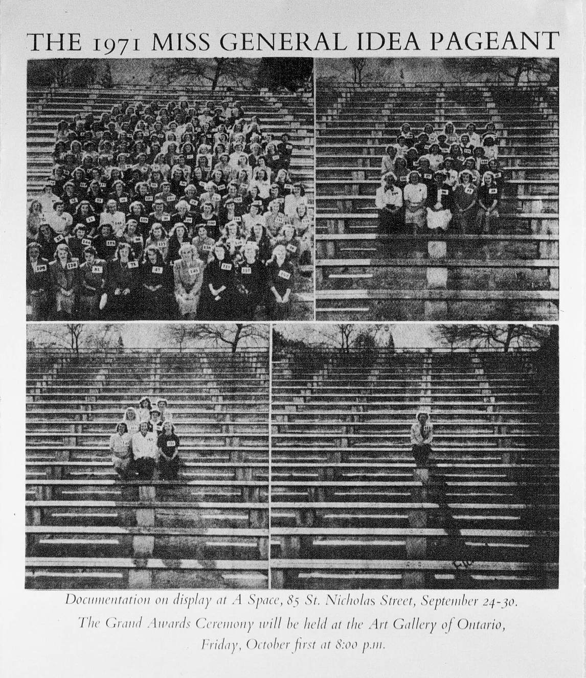 General Idea, The 1971 Miss General Idea Pageant, 1971