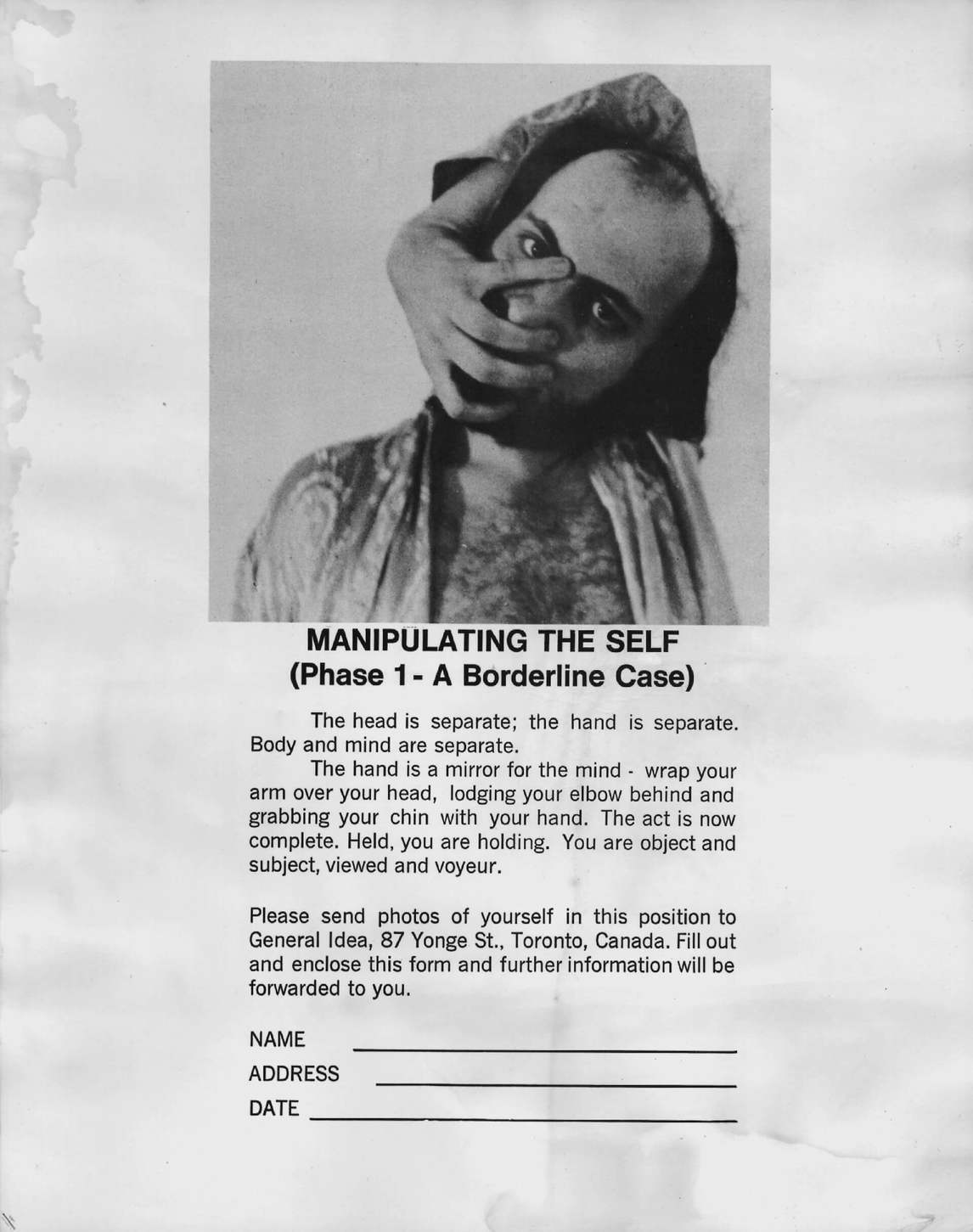 Art Canada Institute, General Idea, Manipulating the Self, 1973