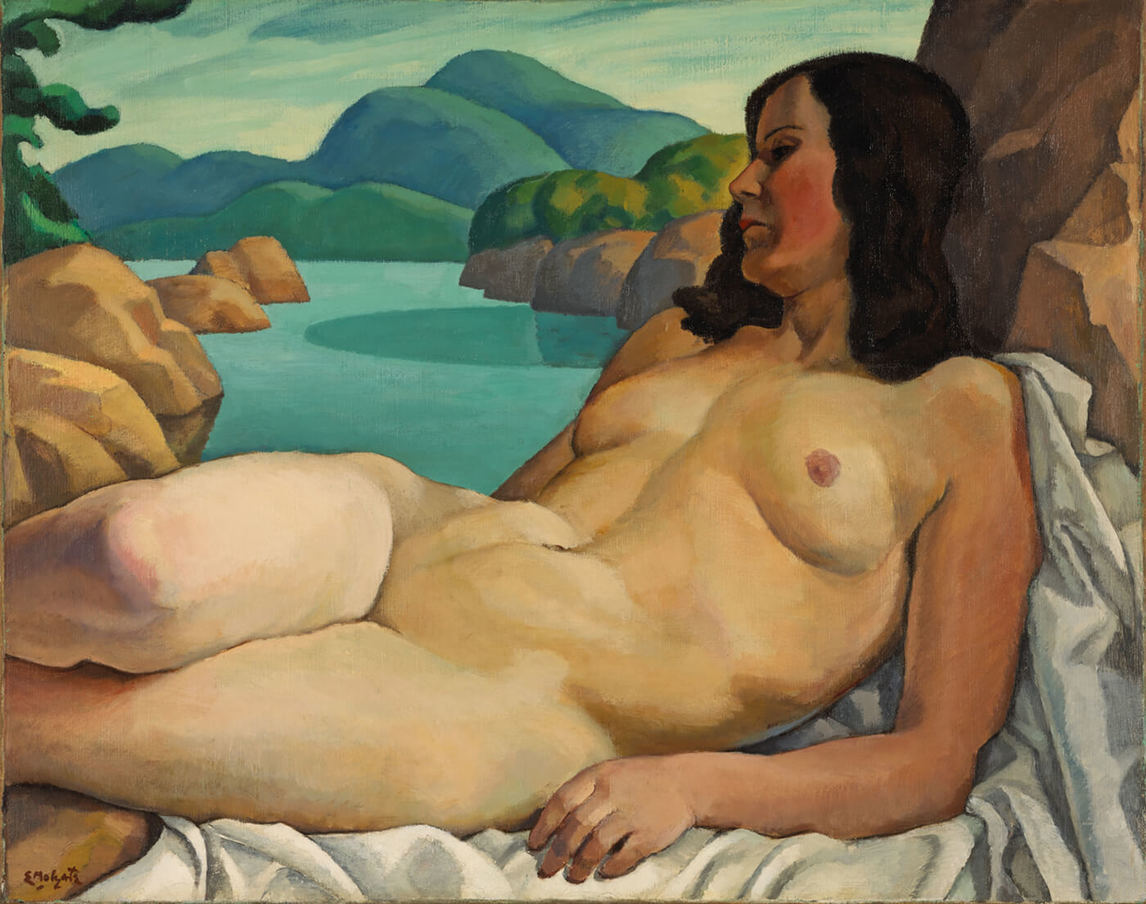 Art Canada Institute, Edwin Holgate, Nude in a Landscape, c. 1930